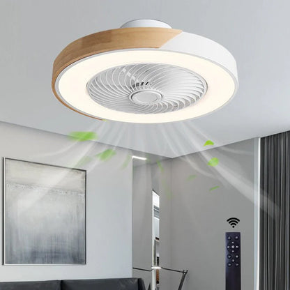 Nowoczesna lampa sufitowa LED z wbudowanym cichym wentylatorem i pilotem – 2 w 1 oświetlenie i chłodzenie