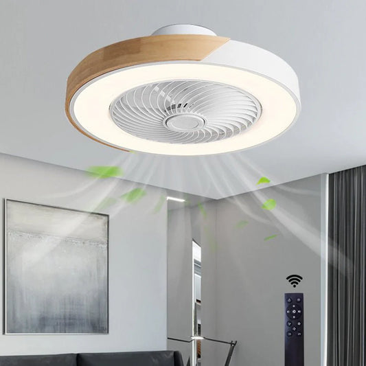 Nowoczesna lampa sufitowa LED z wbudowanym cichym wentylatorem i pilotem – 2 w 1 oświetlenie i chłodzenie