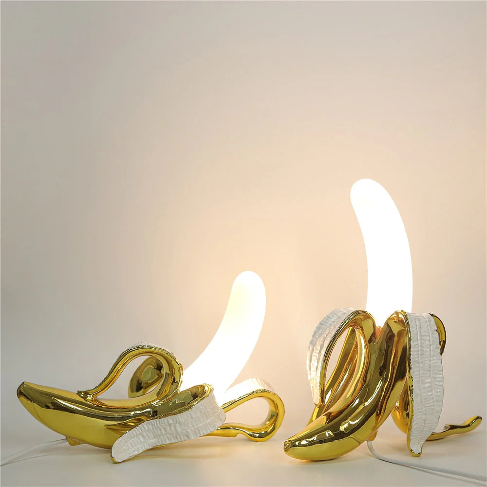Designerska lampa LED w kształcie banana – dekoracyjna lampka stołowa, nowoczesny styl
