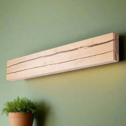 Nowoczesna drewniana lampa ścienna LED „Naturalna Linia” – kinkiet minimalistyczny