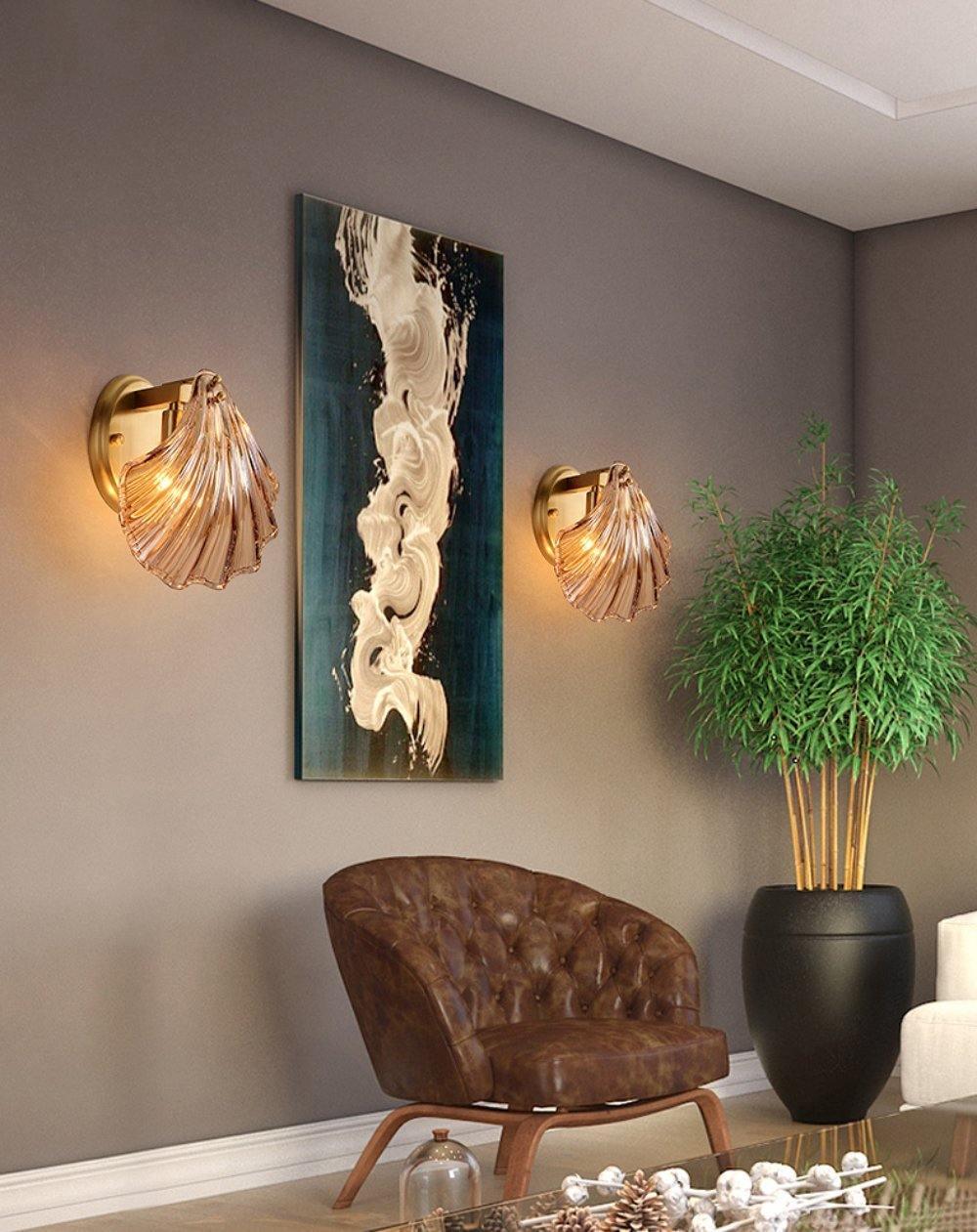Kinkiet Ścienny Lampa LED w Kształcie Muszli